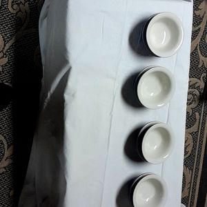 Hall china cobalt bowls white inside #391